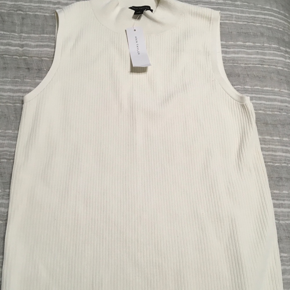 Ann Taylor mock turtleneck sweater shell NWT